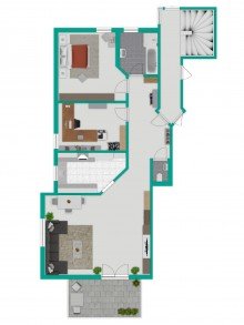 Grundriss Wohnung 4 Gedreht Sonnenunterg�nge inklusive: 3-Zimmer-Wohnung mit West-Balkon & Weitblick in Eningen