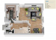 Grundriss EG Illustriert Projekt f�r ambitionierte Handwerker: Vermietete Doppelhaush�lfte in Ohmenhausen