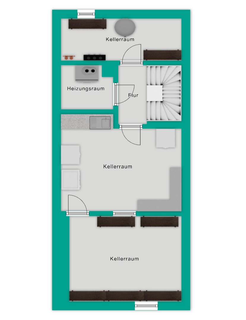 Kellergeschoss Reihenmittelhaus Reutlingen