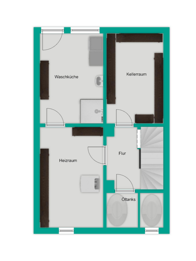 Kellergeschoss Reihenmittelhaus Reutlingen