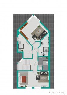 Grundriss OG Au�ergew�hnliches Architektenhaus im Schanzgebiet