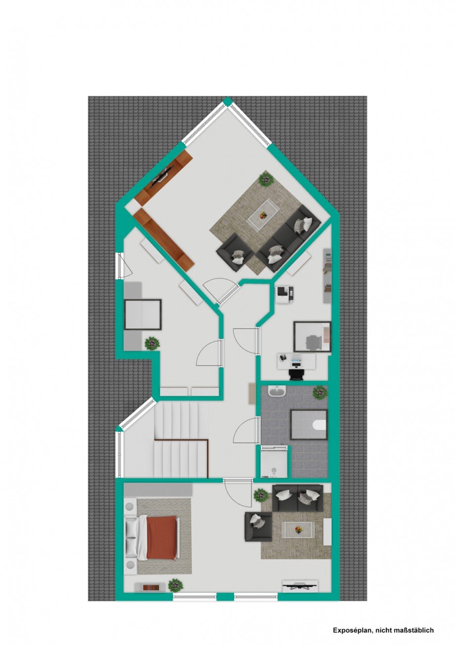 Grundriss OG Einfamilienhaus Reutlingen