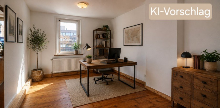 Arbeitszimmer - Einrichtungsvorschlag - KI generiert Wohnung Reutlingen