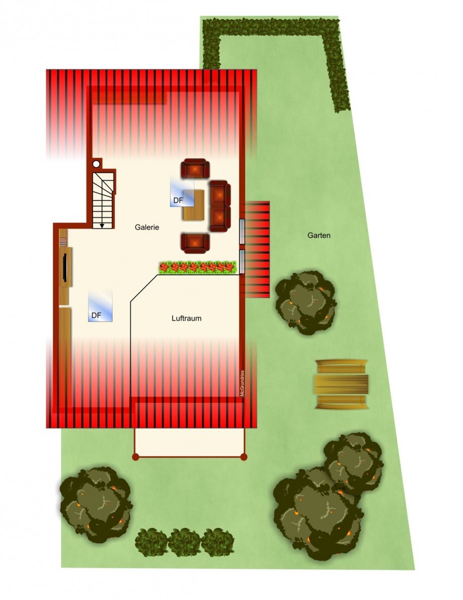 Grundriss Galerie Maisonettewohnung Reutlingen