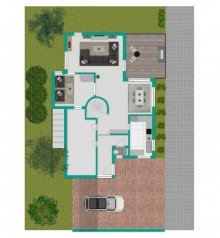 Erdgeschoss Gro�z�giges Design-Einfamilienhaus mit Kamin und Weitblick