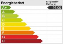 Energieskala Moderne barrierefreie 4-Zimmer-Wohnung mit Aufzug und TG-Stellplatz in Reutlingen-Sondelfingen