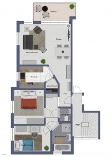 Grundriss Wohnung Moderne und toll gelegene 3-Zimmer-Wohnung im Schanzgebiet