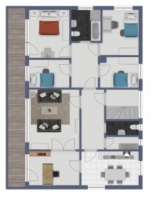 Grundriss Wohnung Gro�e 6-Zimmer-Wohnung mit Balkon, Garage und herrlicher Aussicht