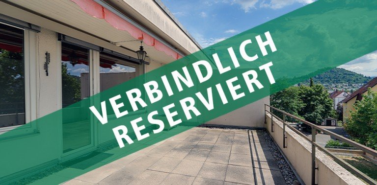 Verbindlich reserviert Reutlingen Etagenwohnung Helle 2-Zimmer-Wohnung mit gro�er Sonnen-Terrasse und Penthouse-Feeling