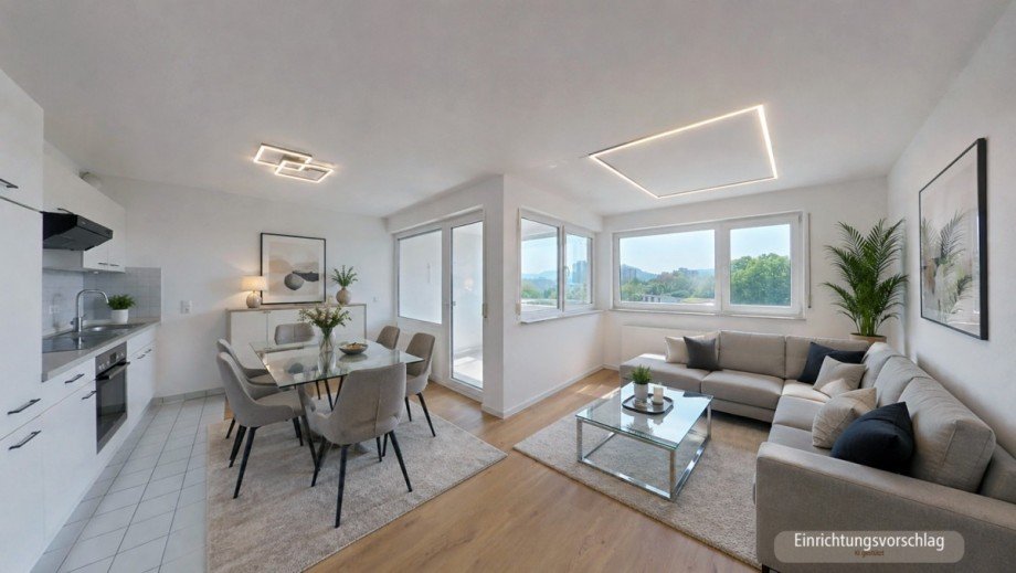Wohn-Essbereich (KI-m�bliert) (a) Wohnung Reutlingen