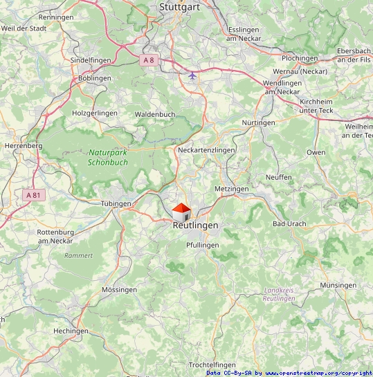 Regionalplan Etagenwohnung Reutlingen