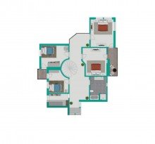 Obergeschoss Gro�z�giges Design-Einfamilienhaus mit Kamin und Weitblick