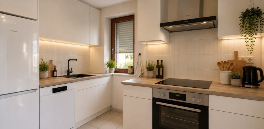 K�che (KI Einrichtungsvorschlag) Etagenwohnung Reutlingen