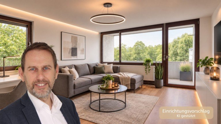 Immo Titel 1887 - KI gest�tzt Pfullingen Etagenwohnung Modernisierte 2-Zimmer-Wohnung als Kaptalanlage mit Balkon und Einbauk�che in Pfullingen