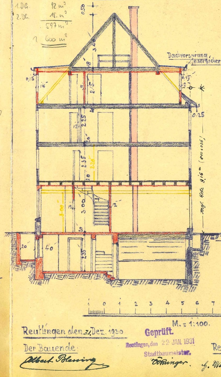 Schnitt 16 Haus Reutlingen