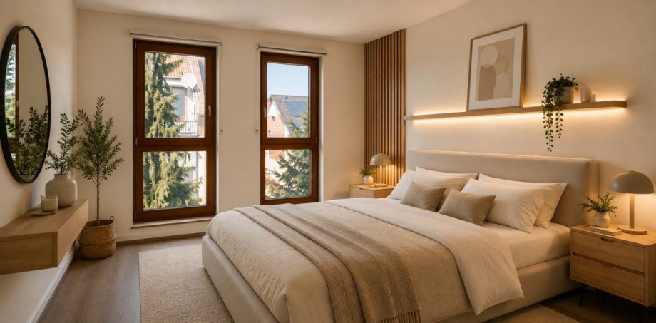 Schlafen (KI Einrichtungsvorschlag) Etagenwohnung Reutlingen