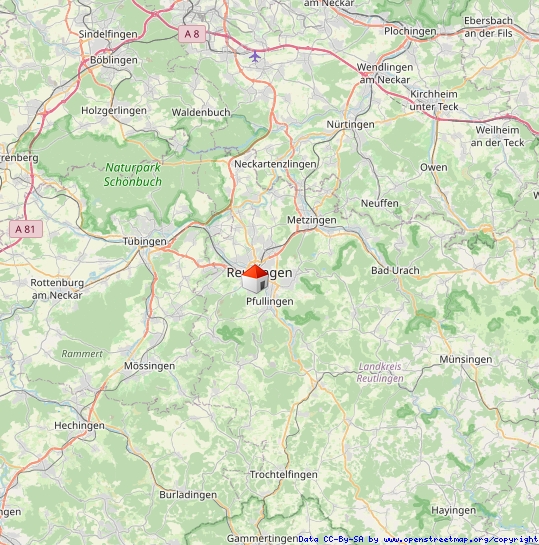 Regionalplan Etagenwohnung Reutlingen