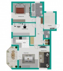 Obergeschoss ***Provisionsfrei*** Tolle Aussicht! Gepflegte 3-Zi.-Wohnung plus Dachgeschoss-Studio zum Wohlf�hlen