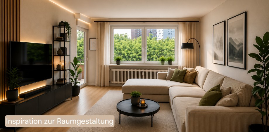 Wohnzimmer - Einrichtungsvorschlag Wohnung Reutlingen