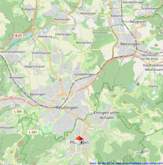 �bersichtskarte Wohn- / Gesch�ftshaus Pfullingen