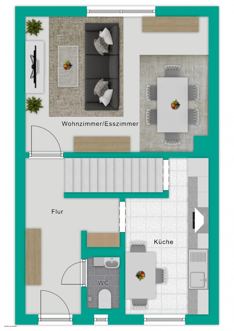 Erdgeschoss Reihenmittelhaus Reutlingen