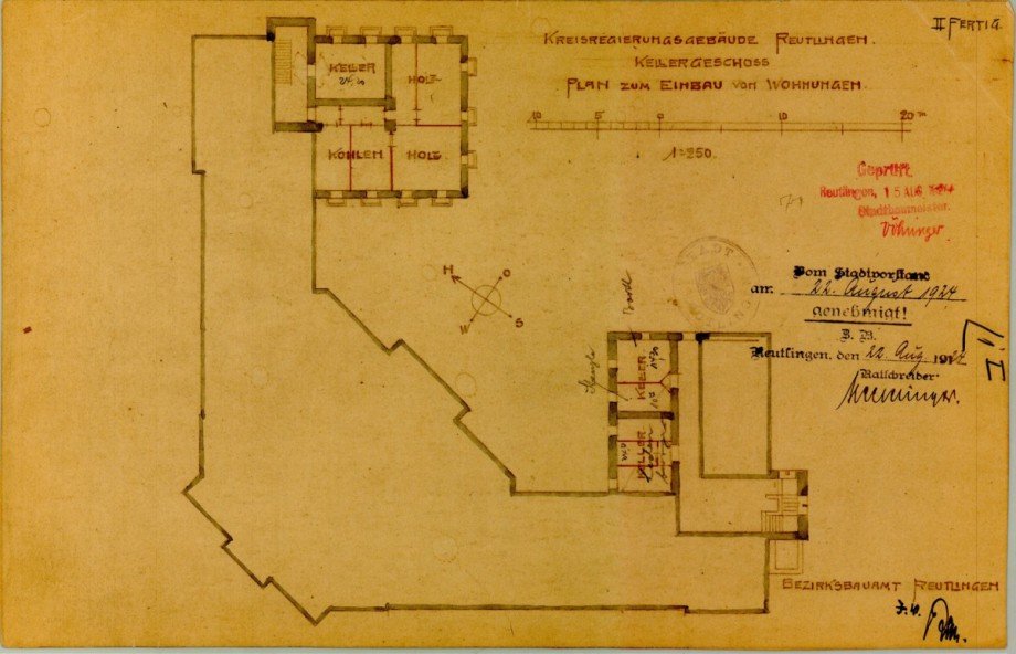 Kellergeschoss Wohn- / Gesch�ftshaus Reutlingen