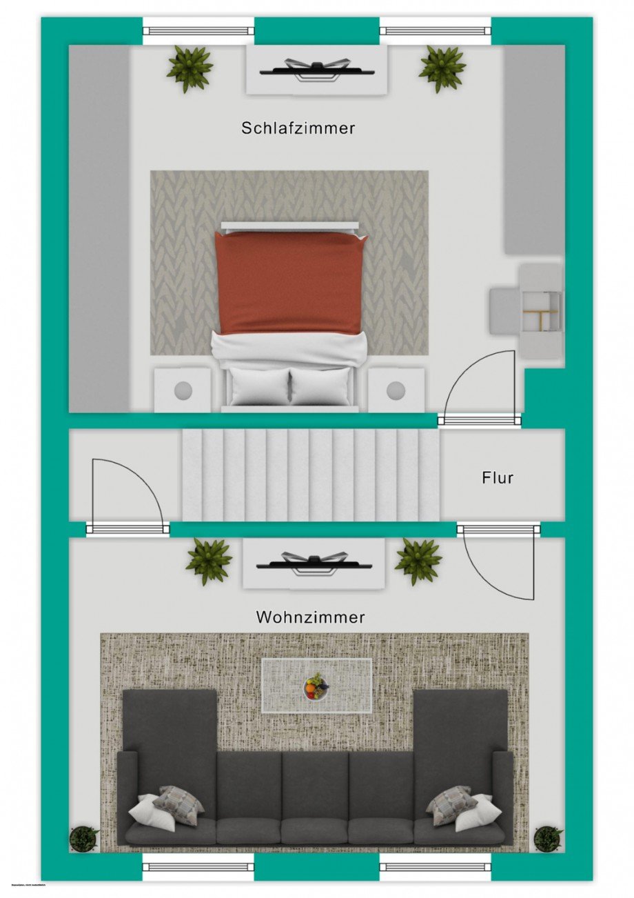 Obergeschoss Reihenmittelhaus Reutlingen