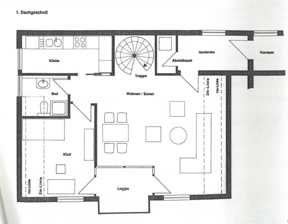 Grundriss WHG 12-1 Maisonettewohnung Reutlingen