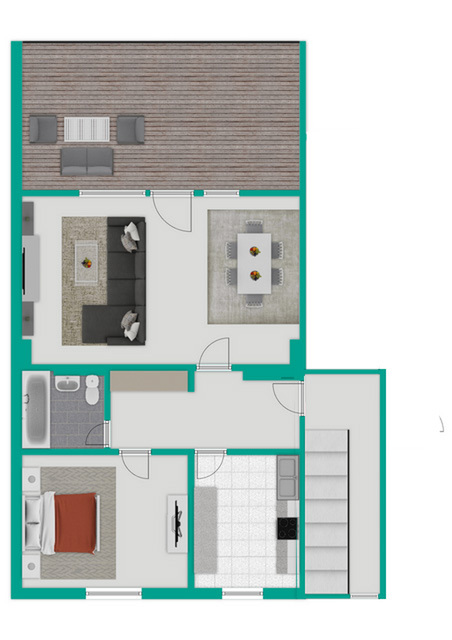 Grundriss Etagenwohnung Reutlingen
