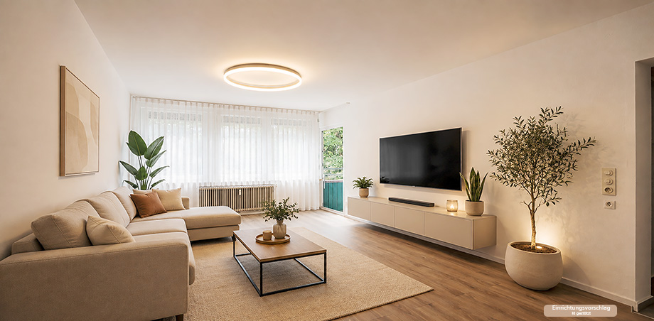 Wohnzimmer (KI-Vorschlag) Wohnung Reutlingen