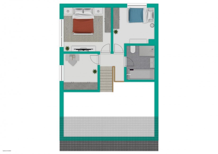 Obergeschoss Doppelhaush�lfte Reutlingen
