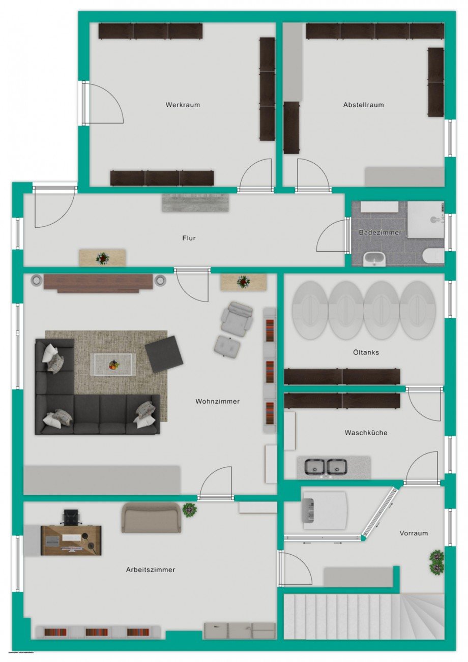Grundriss UG Einfamilienhaus Bodelshausen