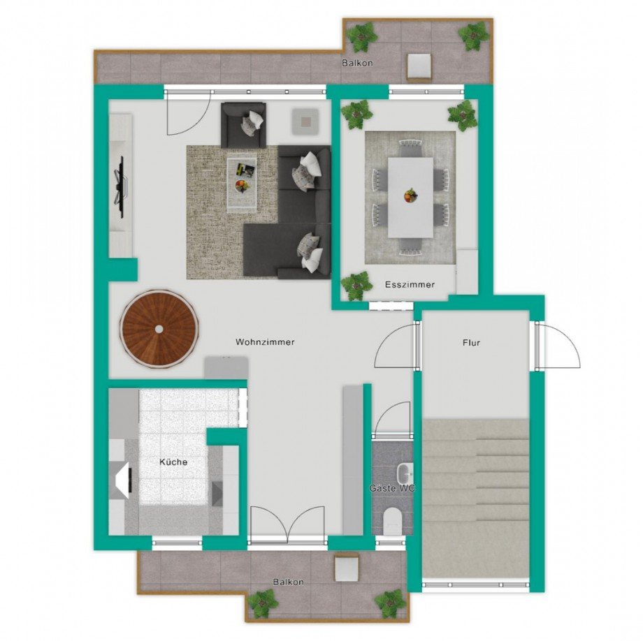 Obergeschoss Maisonettewohnung Pliezhausen